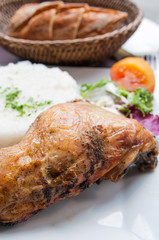 fried chicken with rice