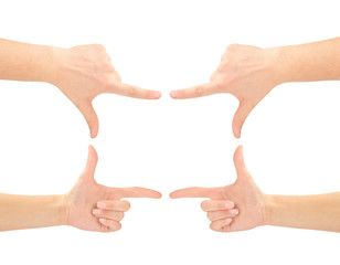 Female Hands Making Frame