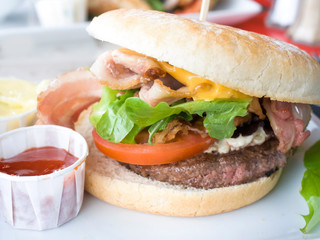 American cheese burger
