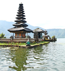 Temple in Lake Bratan,Bali,Indonesia
