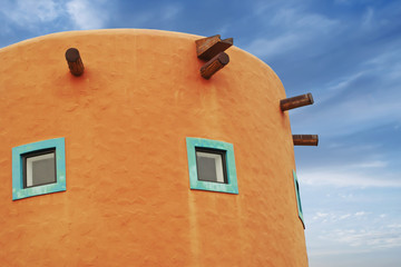 Orange building detail