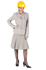 Woman entrepreneur isolated on white background