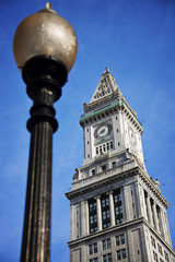 Fototapeta na wymiar Custom House Tower w centrum Bostonu