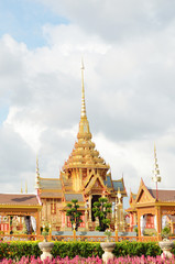 Fototapeta premium Thai royal funeral and Temple in bangkok thailand
