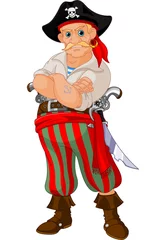 Papier Peint photo autocollant Pirates Pirate de dessin animé