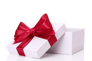 Little gift on white background