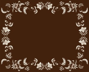 Beautiful decorative framework with flower.