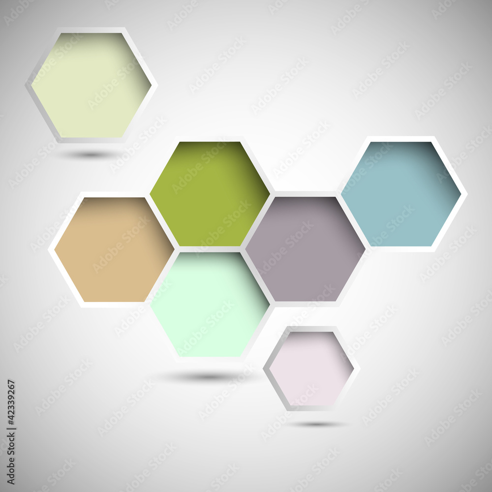 Poster abstract new design hexagons
