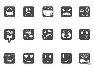 square smiley face icons