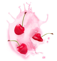 Milk Splash with Cherry