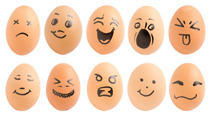 Eggs, smiling