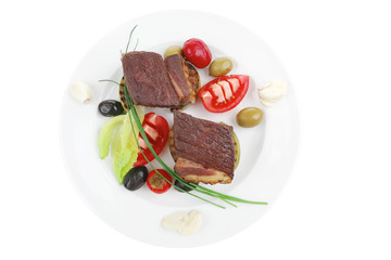 beef fillet mignon grilled and garnished