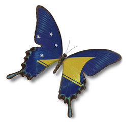 Tokelau flag on butterfly