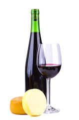 red wine and cheese