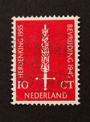 HOLLAND - CIRCA 1950: Stamp printed in the Netherlands