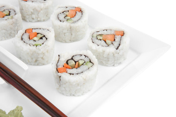 Maki Roll with Cucumber and Salmon
