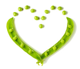 Heart shaped peas