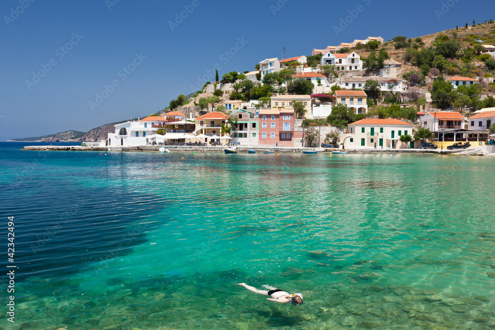 Sticker assos on the island of kefalonia