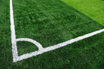 Obraz premium Corner of Soccer Field