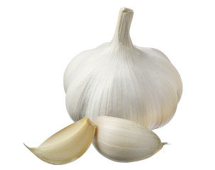 Garlic and cloves closeup
