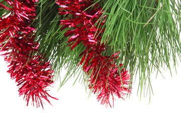 christmas holiday shiny red garland