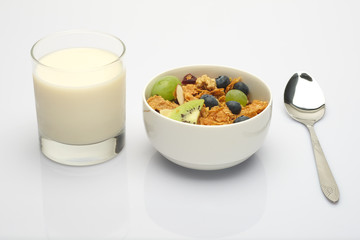 Muesli and soy milk