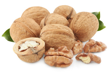 Walnut isolated on white background