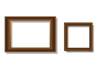 Two vector wooden frames