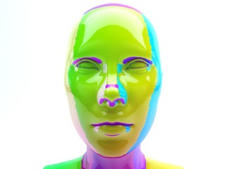 Androide volto maschera