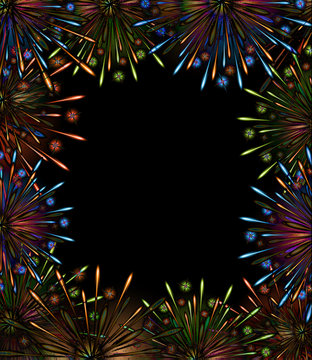 fireworks night frame color