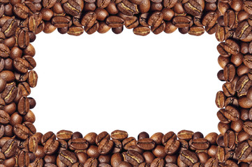 Frame of coffee beans