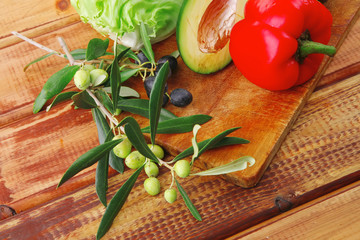 uncooked vegetables prepared for use