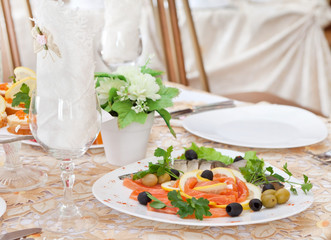 Wedding table setting
