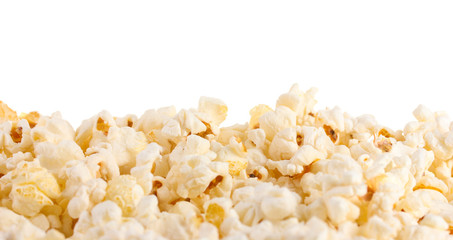 Popcorn isolated on white