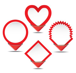 Empty bussiness label/sticker vector set