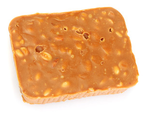 Tasty oriental sweetness - sherbet with nuts, isolated