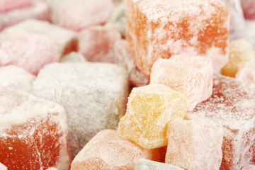 delicious turkish delight close-up
