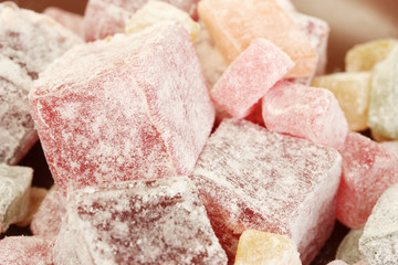 delicious turkish delight close-up