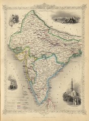 Old map of India