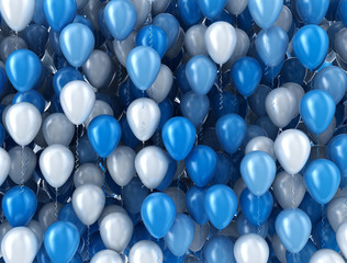 Blue and white balloons © Jezper
