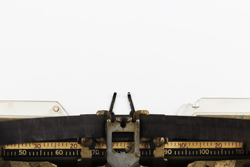 old typewriter with paper