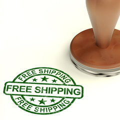 Free Shipping Stamp Shows No Charge Or Gratis To Deliver