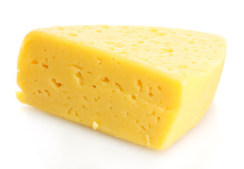 tasty cheese isolated on white