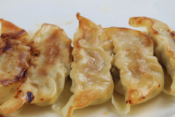 Fried dumplings.