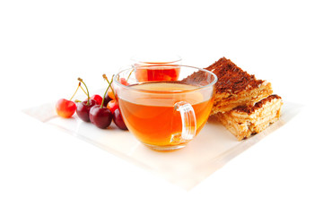 english cake and tea