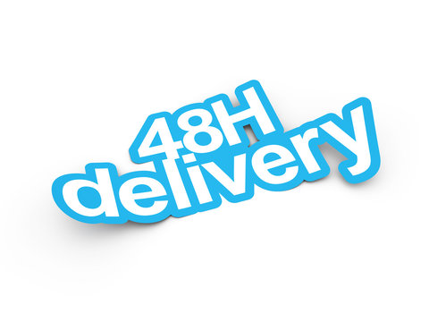 Delivery sticker 3d render illustration