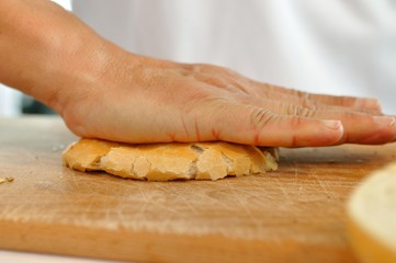 Qualitätsprüfung Brötchen Drucktest