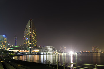 横浜みなとみらい２１の夜景