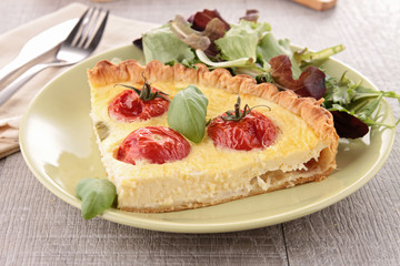 cherry tomato and basil quiche