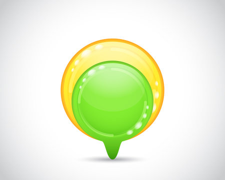 green and yellow arrow button